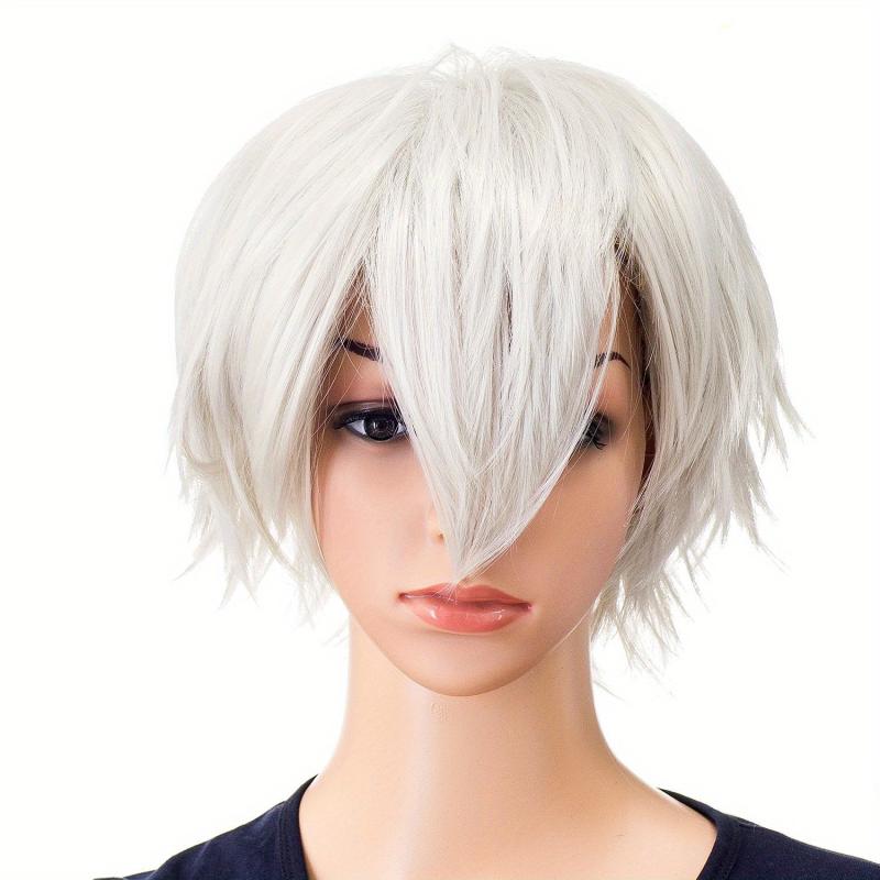Layered Short Straight Wig Synthetic Wig With Bangs Heat Resistant