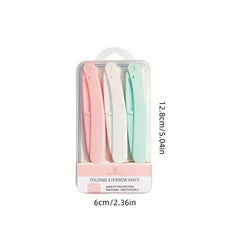 3pcs Folding Eyebrow Razor Hair Removal Facial Razors for Women and Men