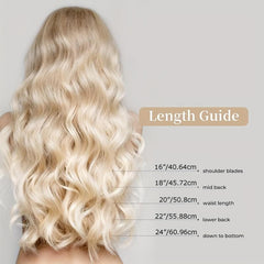 Curly Wavy Hair Invisible Hair Extensions Synthetic Fishing Line Hair Extensions