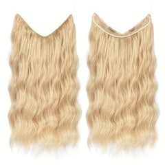 Curly Wavy Hair Invisible Hair Extensions Synthetic Fishing Line Hair Extensions