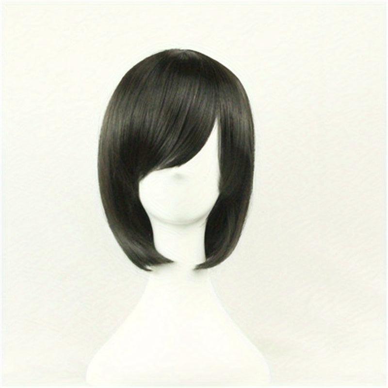 Short Straight Synthetic Wig With Bangs Halloween Cosplay Party