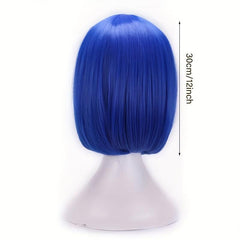 Short Straight Synthetic Wig With Bangs Halloween Cosplay Party