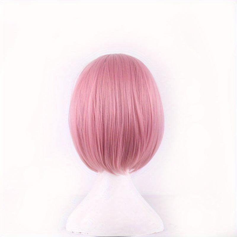 Short Straight Synthetic Wig With Bangs Halloween Cosplay Party