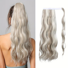 Long Wavy Ponytail Extensions Synthetic Clip In Hair Extensions