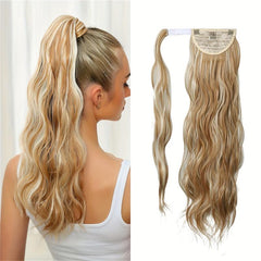 Long Wavy Ponytail Extensions Synthetic Clip In Hair Extensions