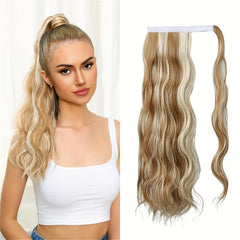 Long Wavy Ponytail Extensions Synthetic Clip In Hair Extensions