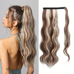 Long Wavy Ponytail Extensions Synthetic Clip In Hair Extensions