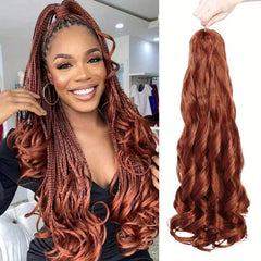 2 Packs Pre Stretched Loose Wave Bouncy Crochet Hair with Curly Ends