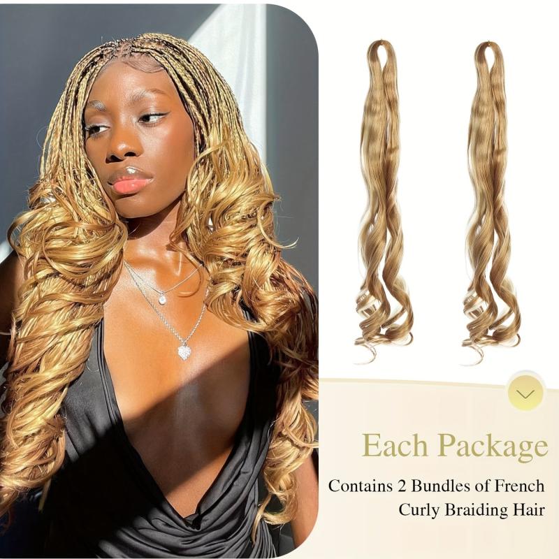 2 Packs Pre Stretched Loose Wave Bouncy Crochet Hair with Curly Ends