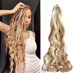 2 Packs Pre Stretched Loose Wave Bouncy Crochet Hair with Curly Ends