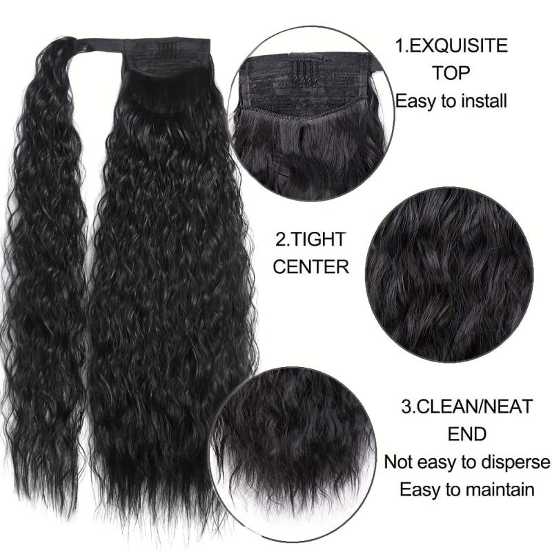 Long Corn Wave Ponytail Extension for Women