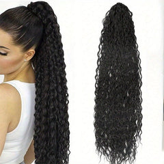 Long Afro Curly Ponytail Synthetic Hair Extensions For Women