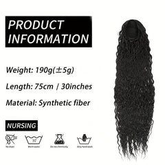 Long Afro Curly Ponytail Synthetic Hair Extensions For Women