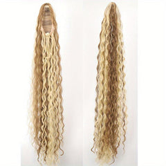 Long Afro Curly Ponytail Synthetic Hair Extensions For Women