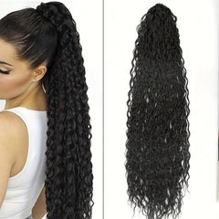 Long Afro Curly Ponytail Synthetic Hair Extensions For Women