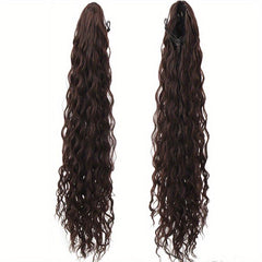 Long Afro Curly Ponytail Synthetic Hair Extensions For Women