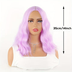 Medium Long Curly Synthetic Wig for Halloween Cosplay Party