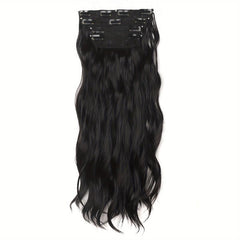 4pcs Long Curly Hair Pieces Synthetic Clip In Hair Extensions Natural Look