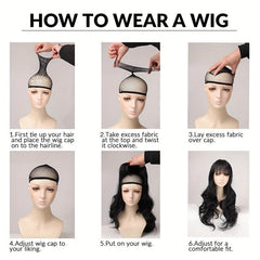 Short Bob Hat Cap Wig for Women Straight Synthetic Hair High Temperature Fiber
