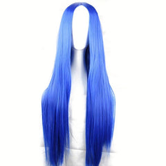 Long Straight Anime Wig Central Parting Cosplay Hairpiece