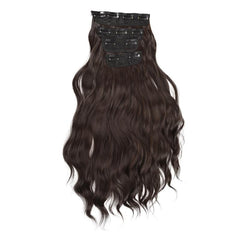 4-Piece Thick Curly Synthetic Hair Extensions for Women Girls