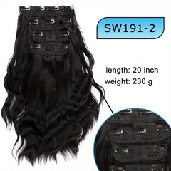 4-Piece Thick Curly Synthetic Hair Extensions for Women Girls
