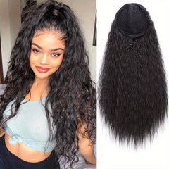 Long Curly Drawstring Ponytail Extension Synthetic Hair Pieces For Women
