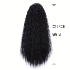 Long Curly Drawstring Ponytail Extension Synthetic Hair Pieces For Women