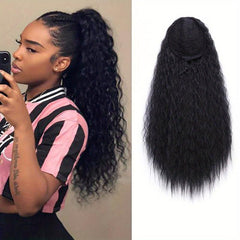 Long Curly Drawstring Ponytail Extension Synthetic Hair Pieces For Women