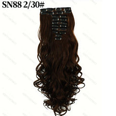 55 88 Cm Long Wavy Hair Extensions Clip In Synthetic Hair Extension