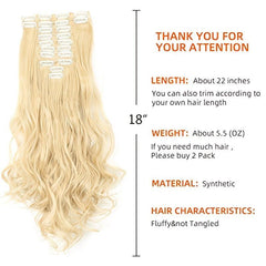 55 88 Cm Long Wavy Hair Extensions Clip In Synthetic Hair Extension