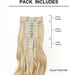 55 88 Cm Long Wavy Hair Extensions Clip In Synthetic Hair Extension