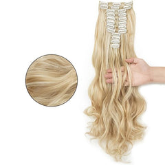 55 88 Cm Long Wavy Hair Extensions Clip In Synthetic Hair Extension