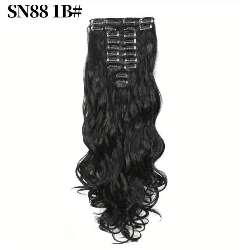 55 88 Cm Long Wavy Hair Extensions Clip In Synthetic Hair Extension