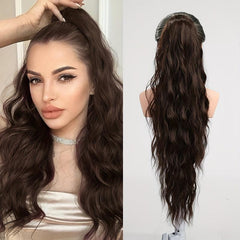 Long Wavy Ponytail Extensions Synthetic Clip In Hair Extensions
