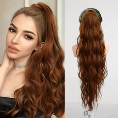 Long Wavy Ponytail Extensions Synthetic Clip In Hair Extensions