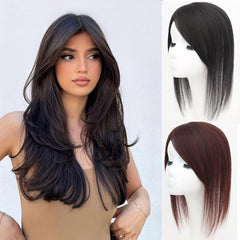 Synthetic Clip In Hair Extensions with Hair Bangs for Daily Use