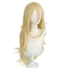 Long Blonde Anime Cosplay Wig with Bangs