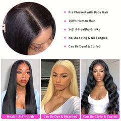 Brazilian Virgin Human Hair Lace Front Closure 4x4 Natural 25-56 cm