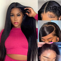 Brazilian Virgin Human Hair Lace Front Closure 4x4 Natural 25-56 cm