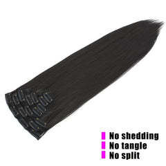 Straight Clip In Hair Extensions 60 96 Cm 7 Pieces Set Hairpieces