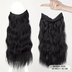 50 8cm Body Wave Hair Extensions w/ Adjustable Invisible Wire