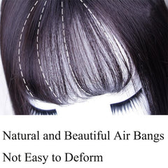 Natural-Looking Synthetic Hair Toppers With Bangs Clip-In Hair Pieces for Women