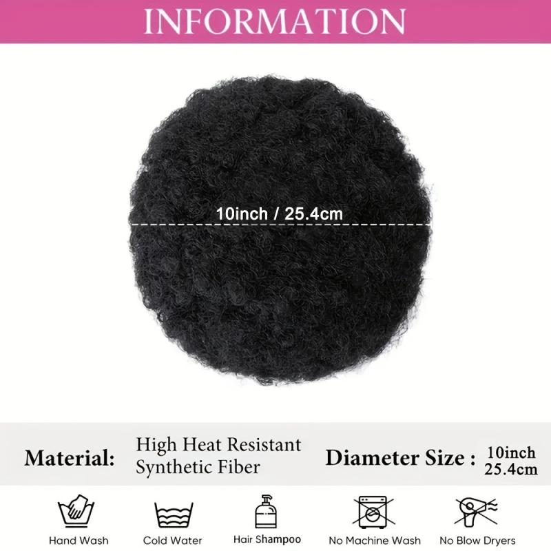 Short Afro Puff Drawstring Ponytail Extension