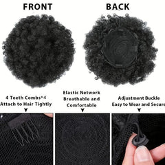 Short Afro Puff Drawstring Ponytail Extension