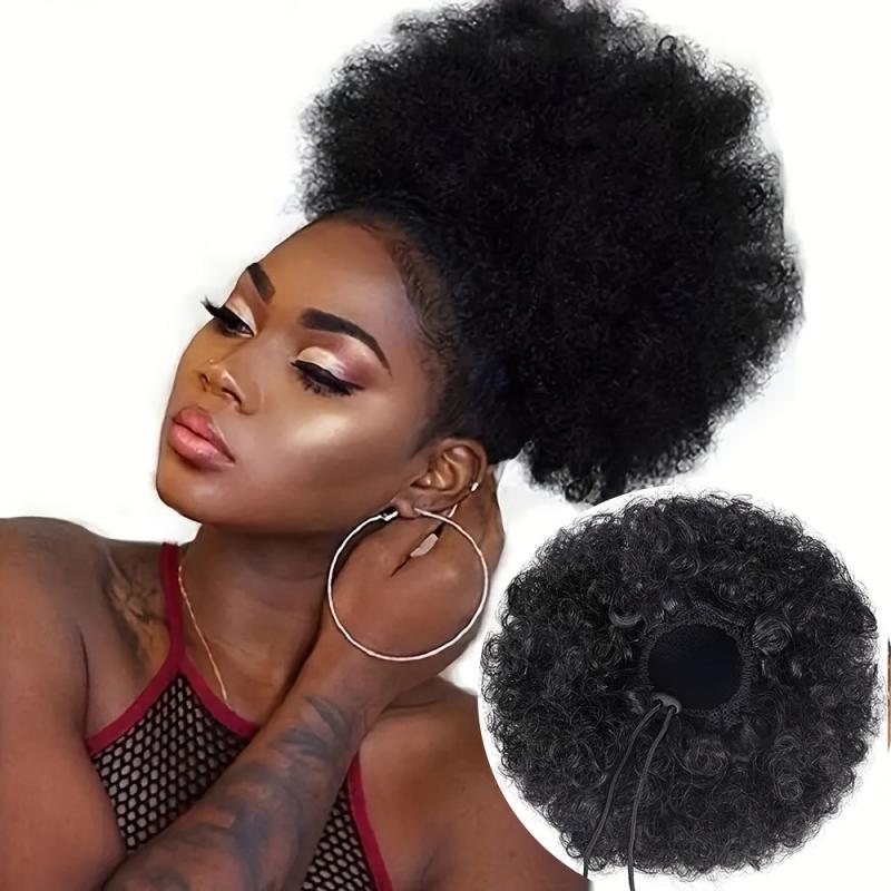 Short Afro Puff Drawstring Ponytail Extension