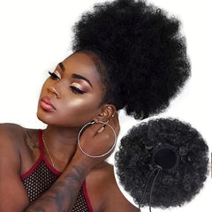 Short Afro Puff Drawstring Ponytail Extension