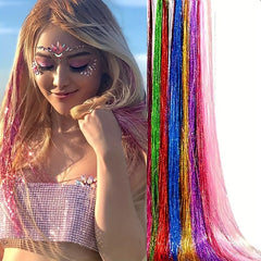 Hair Tinsel Kit With Tool Tinsel Hair Extensions 12 Colors Fairy Hair Tinsel