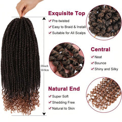 Passion Twist Crochet Hair 1 Pack Synthetic Curly Hair for Women