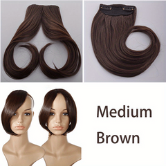 Natural Synthetic Clip In Bangs for Women Perfect Fringe Look